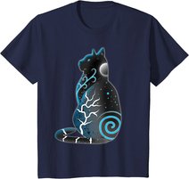 Katze Fantasy Nacht Mond T-Shirt
