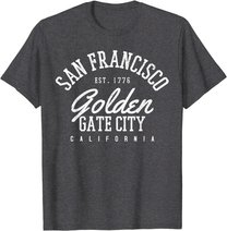 San Francisco Golden Gate Bridge City Kalifornien Souvenir T-Shirt