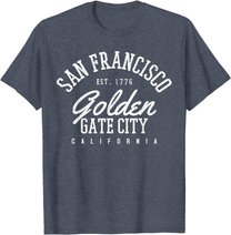 San Francisco Golden Gate Bridge City Kalifornien Souvenir T-Shirt