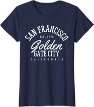 San Francisco Golden Gate Bridge City Kalifornien Souvenir T-Shirt