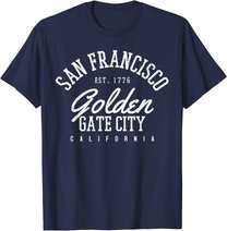 San Francisco Golden Gate Bridge City Kalifornien Souvenir T-Shirt