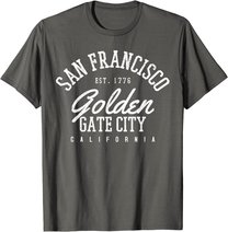 San Francisco Golden Gate Bridge City Kalifornien Souvenir T-Shirt