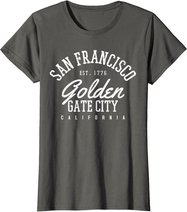 San Francisco Golden Gate Bridge City Kalifornien Souvenir T-Shirt