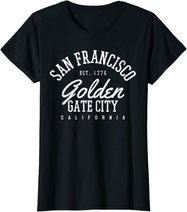 San Francisco Golden Gate Bridge City Kalifornien Souvenir T-Shirt