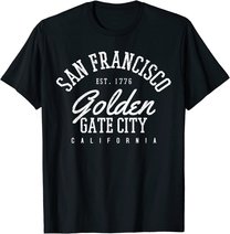 San Francisco Golden Gate Bridge City Kalifornien Souvenir T-Shirt