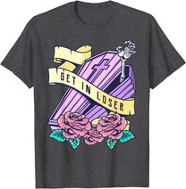 Get In Loser Coffin Pastel Goth Kawaii Halloween Aesthetic T-Shirt