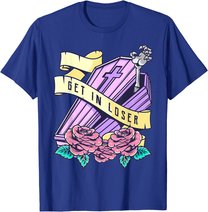 Get In Loser Coffin Pastel Goth Kawaii Halloween Aesthetic T-Shirt