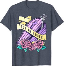 Get In Loser Coffin Pastel Goth Kawaii Halloween Aesthetic T-Shirt