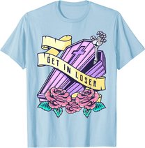 Get In Loser Coffin Pastel Goth Kawaii Halloween Aesthetic T-Shirt