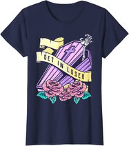 Get In Loser Coffin Pastel Goth Kawaii Halloween Aesthetic T-Shirt