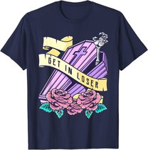 Get In Loser Coffin Pastel Goth Kawaii Halloween Aesthetic T-Shirt
