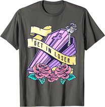 Get In Loser Coffin Pastel Goth Kawaii Halloween Aesthetic T-Shirt