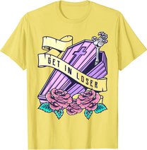 Get In Loser Coffin Pastel Goth Kawaii Halloween Aesthetic T-Shirt