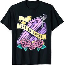 Get In Loser Coffin Pastel Goth Kawaii Halloween Aesthetic T-Shirt