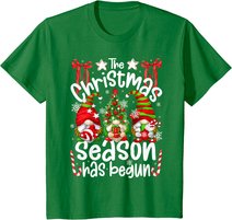 Christmas Season Has Begun For Women With Cute Santa Gnomes T-Shirt