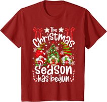 Christmas Season Has Begun For Women With Cute Santa Gnomes T-Shirt
