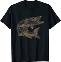 Hecht Raubfisch I Angler Fisch Fischen Geschenk T-Shirt
