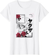Japanese Aesthetic Vaporwave Sad Eboy Modern Urban Skull T-Shirt
