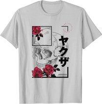 Japanese Aesthetic Vaporwave Sad Eboy Modern Urban Skull T-Shirt