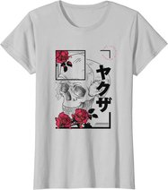 Japanese Aesthetic Vaporwave Sad Eboy Modern Urban Skull T-Shirt