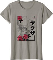 Japanese Aesthetic Vaporwave Sad Eboy Modern Urban Skull T-Shirt