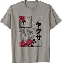 Japanese Aesthetic Vaporwave Sad Eboy Modern Urban Skull T-Shirt