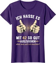 42. Geburtstag Mann Frau 42 Jahre Deko Spruch Party Geschenk T-Shirt