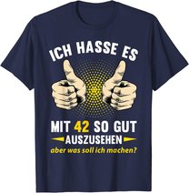 42. Geburtstag Mann Frau 42 Jahre Deko Spruch Party Geschenk T-Shirt