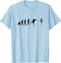 Disc Golf T-Shirt Evolution Discgolf Shirt Disc Golfer Shirt