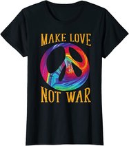 Make Love Not War - Peace Symbol Sign T-Shirt
