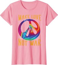 Make Love Not War - Peace Symbol Sign T-Shirt