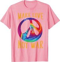 Make Love Not War - Peace Symbol Sign T-Shirt
