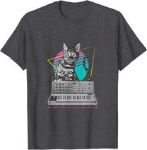 Synthesizer Katze Synth Vaporwave - Synthesizer Cat T-Shirt