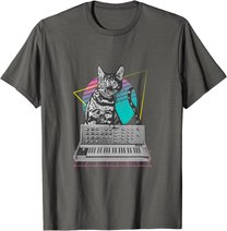 Synthesizer Katze Synth Vaporwave - Synthesizer Cat T-Shirt