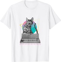 Synthesizer Katze Synth Vaporwave - Synthesizer Cat T-Shirt