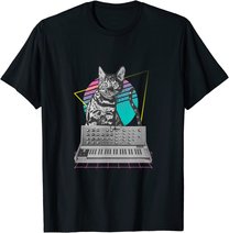 Synthesizer Katze Synth Vaporwave - Synthesizer Cat T-Shirt