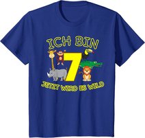 Kinder Zoo 7.Geburtstag Kind 7 Jahre Junge Mädchen Tiere Geschenk T-Shirt