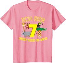Kinder Zoo 7.Geburtstag Kind 7 Jahre Junge Mädchen Tiere Geschenk T-Shirt