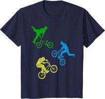 Kinder BMX Bike Fahrrad Jungen Downhill Stunts Dirt Biking BMX T-Shirt