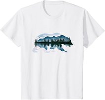 Bär Grizzly Braunbär Tiermotiv Wildnis Wald Winter Geschenk T-Shirt