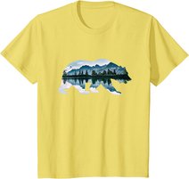 Bär Grizzly Braunbär Tiermotiv Wildnis Wald Winter Geschenk T-Shirt