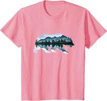 Bär Grizzly Braunbär Tiermotiv Wildnis Wald Winter Geschenk T-Shirt