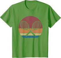 Tennisspieler Tennisschläger Retro Grafik T-Shirt