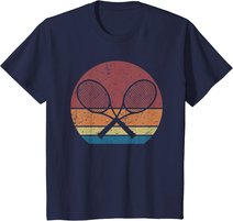 Tennisspieler Tennisschläger Retro Grafik T-Shirt