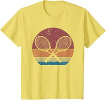Tennisspieler Tennisschläger Retro Grafik T-Shirt