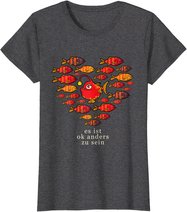 Es Ist OK Anders Zu Sein Bunt Vielfalt Fische Leben T-Shirt