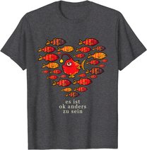 Es Ist OK Anders Zu Sein Bunt Vielfalt Fische Leben T-Shirt