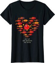 Es Ist OK Anders Zu Sein Bunt Vielfalt Fische Leben T-Shirt