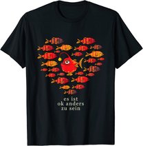 Es Ist OK Anders Zu Sein Bunt Vielfalt Fische Leben T-Shirt
