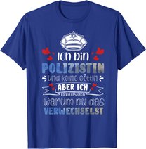 Polizistin Polizei Beruf Kollege Studium Polizeischule T-Shirt